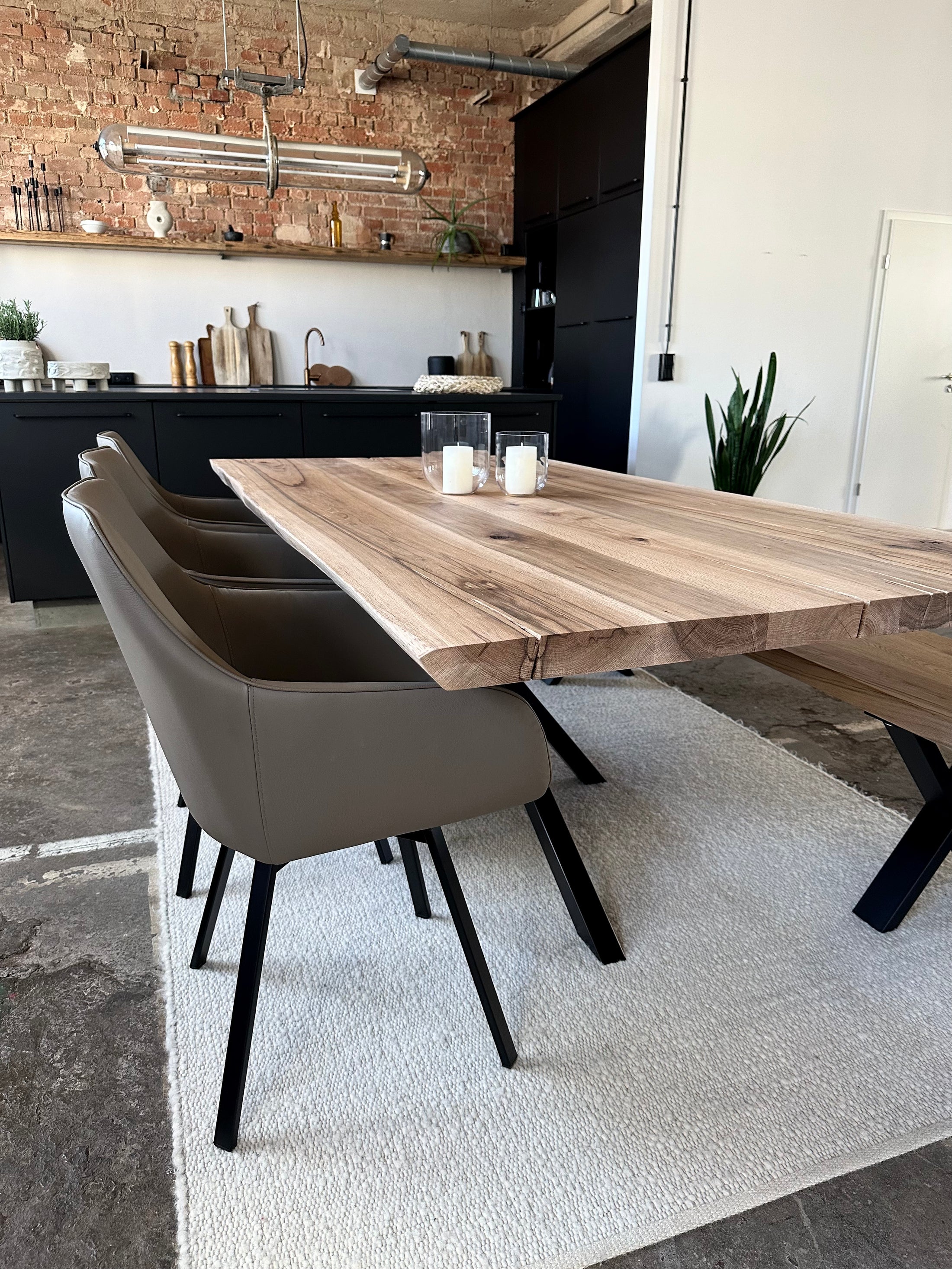 Set Tisch und Sitzbank, Altholz